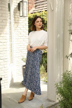 Basic Printed Skirt, Midi