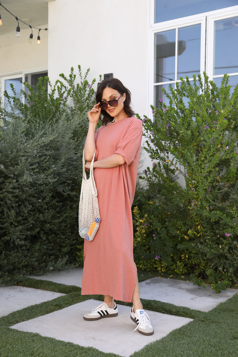 Cotton Jersey Midi Dress