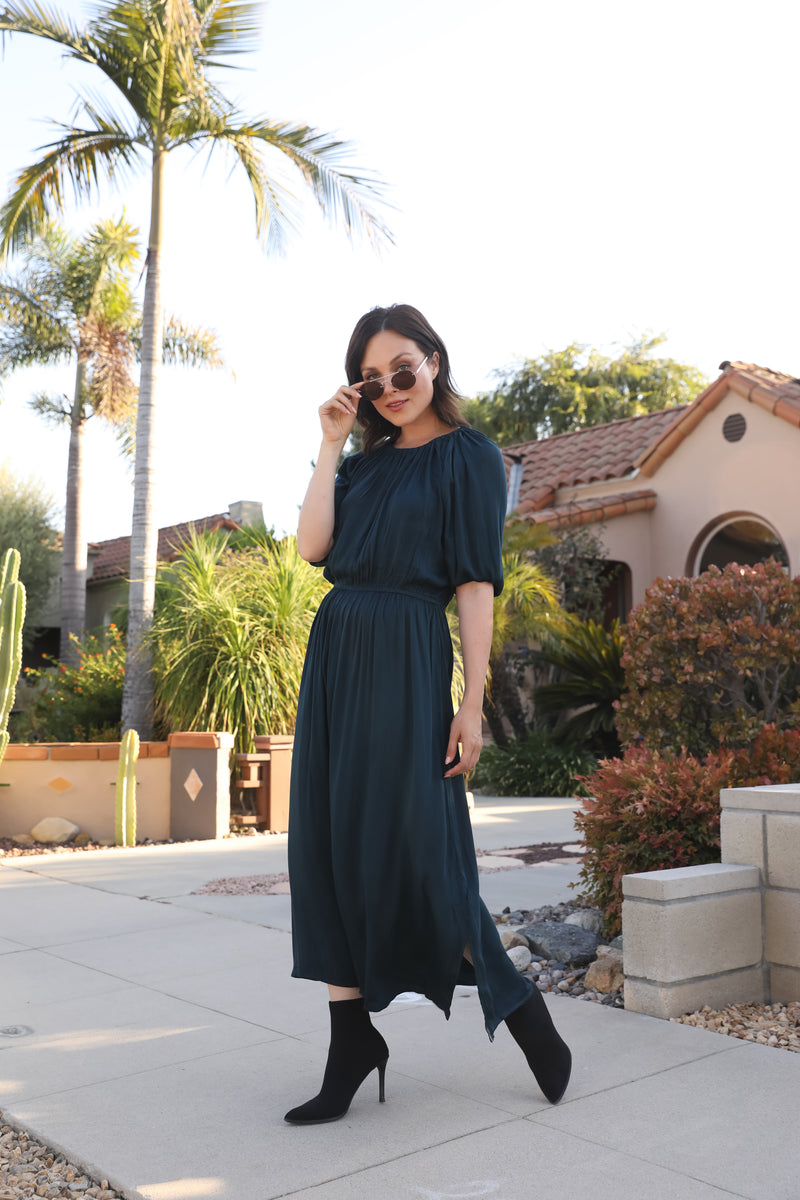 Midi Cinched Waist Dress