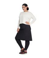 Activewear Aline Skirt Attached to Leggings, Black