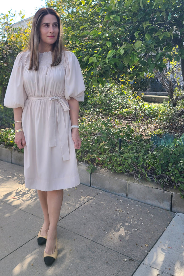 Puff Sleeve Smocked Dress