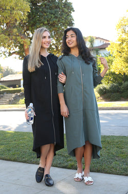 Zip Sweatshirt Dress
