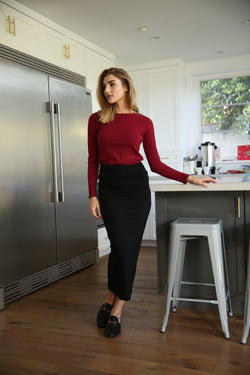 Ankle Tube Skirt, Black