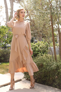 Ruffle Wrap Skirt, Solid