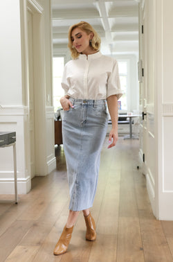 Denim Maxi Skirt